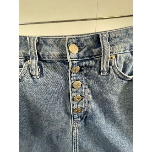 Calvin Klein Jeans VTG Denim Mini Skirt Size 27 - Picture 3 of 9
